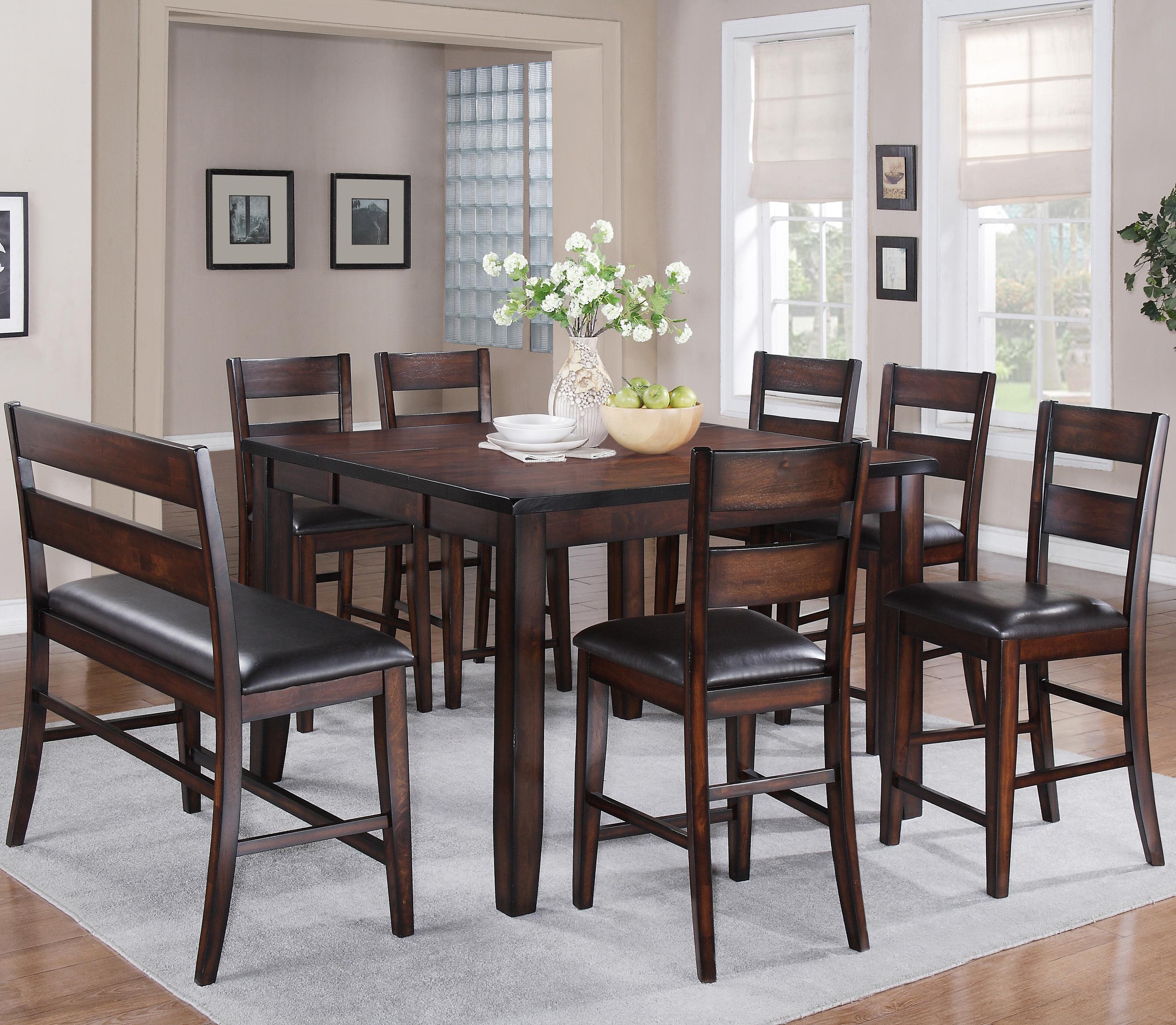 Crown Mark Maldives 2760BENCH HiBack Counter Height Dining Bench with